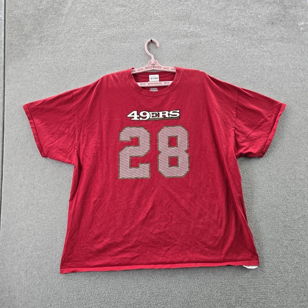 San‎ Francisco 49ers Men Shirt 2XL Red NFL Team Apparel Carlos Hyde 28